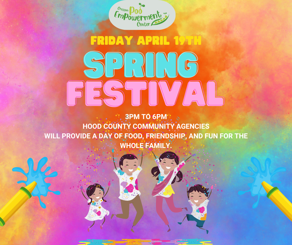 Spring Festival
Friday, April 19th
3:00pm to 6:00pm