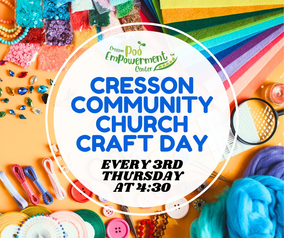 Cresson Community Church Craft Day
Every 3rd Thursday at 4:30pm
