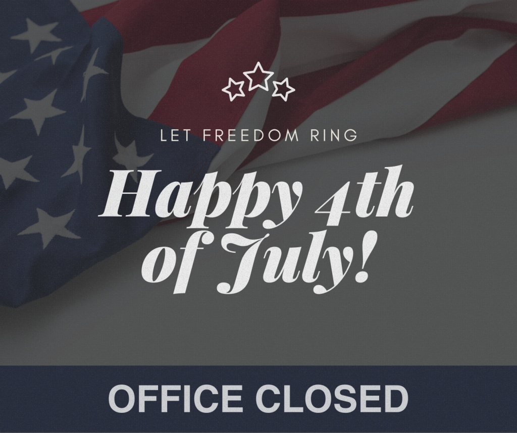 OFFICE CLOSED - Independence Day
3-4 July 2026