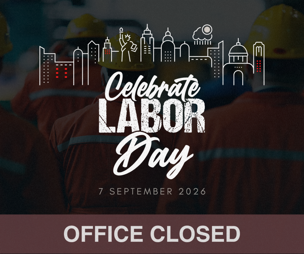 OFFICE CLOSED - Labor Day
7 September 2026
