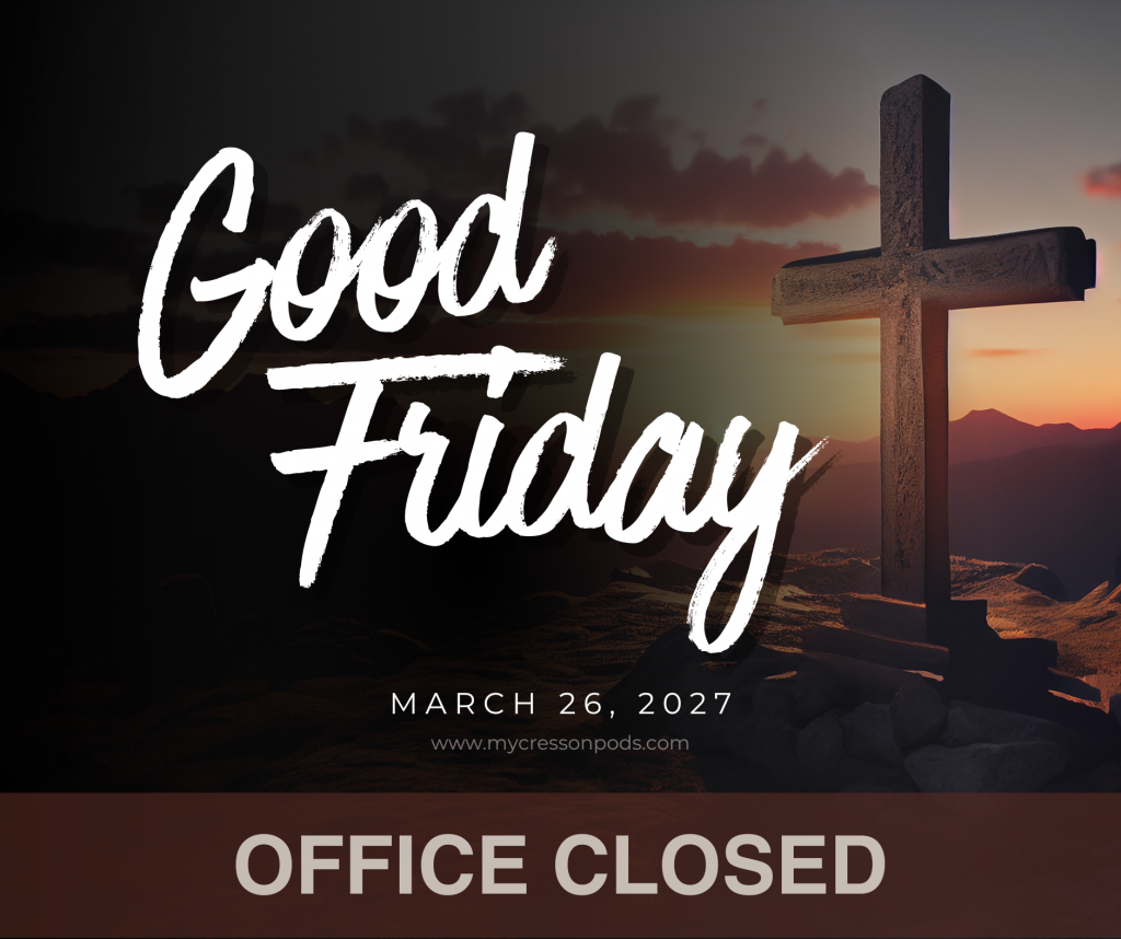 OFFICE CLOSED - Good Friday
March 26, 2027
