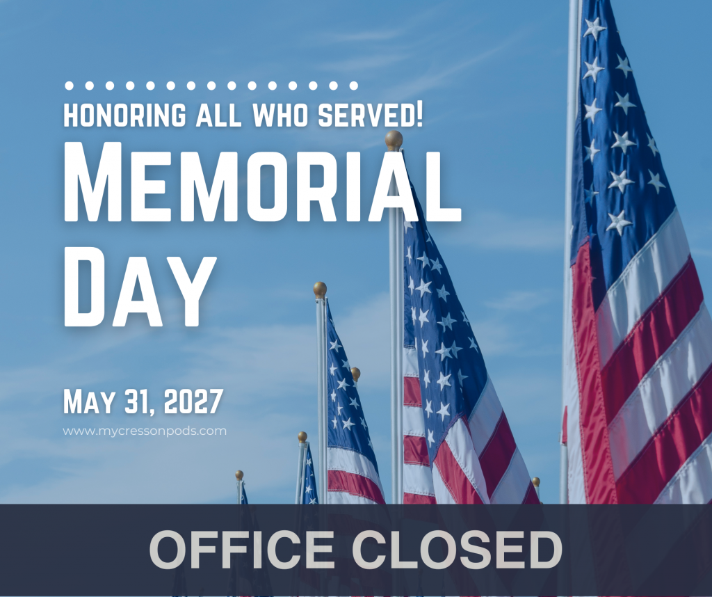 OFFICE CLOSED - Memorial Day
May 31, 2027 (Monday)