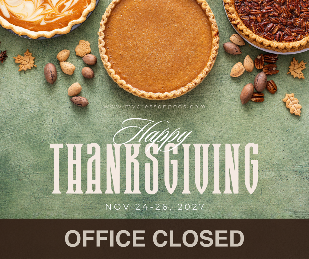 OFFICE CLOSED - Thanksgiving Holidays
Nov 24-26, 2027 (Wed-Fri)
